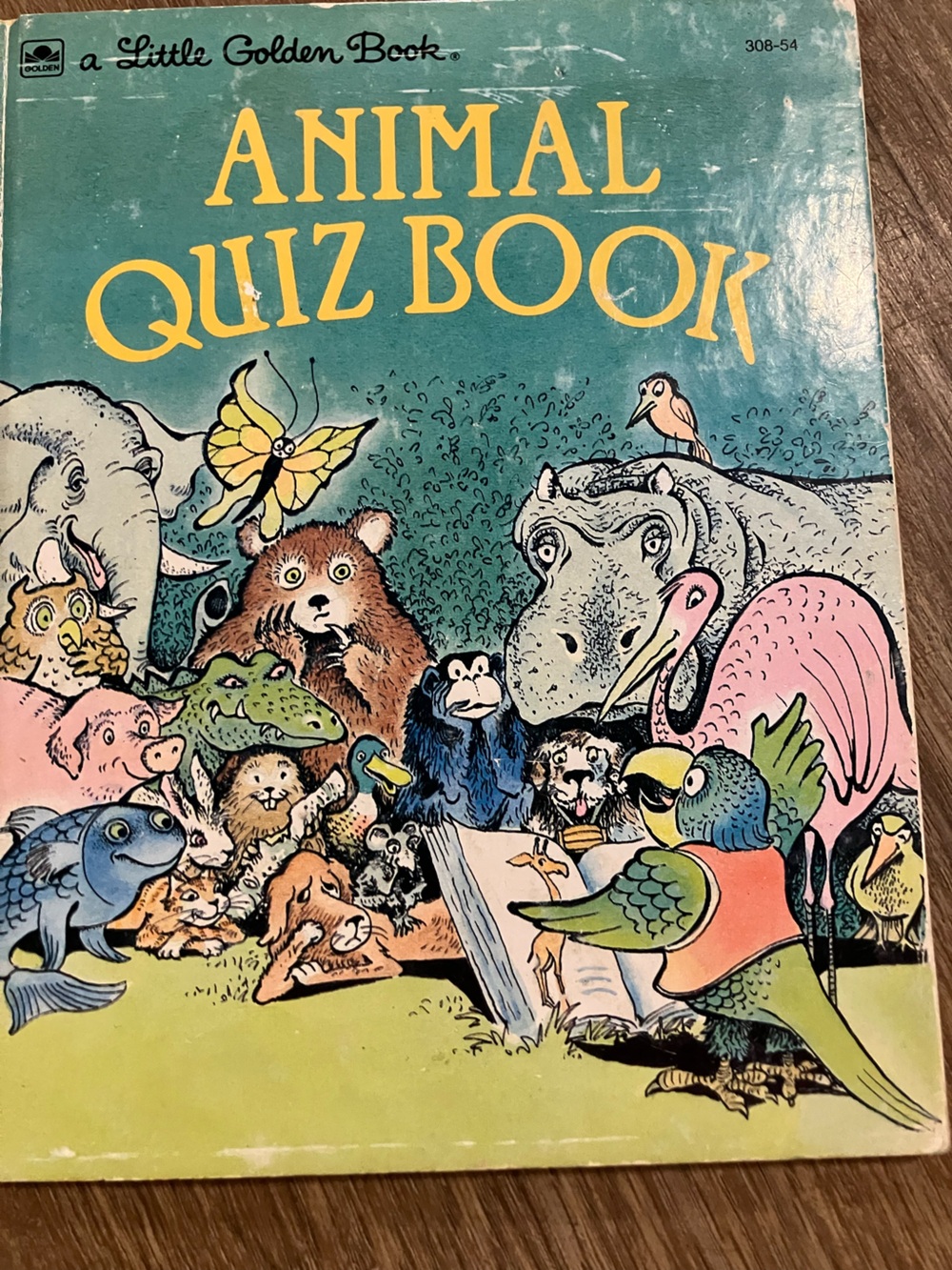 Little Golden Book Animal Quiz Book - Green/Yellow Cover